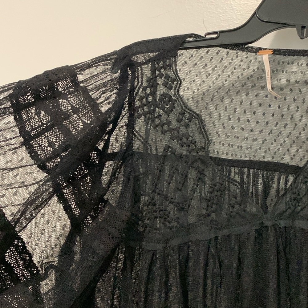 Free People NWOT True Candy Mesh Top Black - Picture 9 of 16